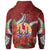 Tahiti Polynesian Hoodie Hibiscus Coat of rm Red - Polynesian Pride