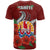 Tahiti Polynesian T Shirt Hibiscus Coat of Arm Red - Polynesian Pride