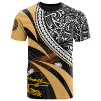 American Samoa Polynesian T Shirt Gold Floral Pattern Unisex Gold - Polynesian Pride