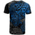 Tonga Polynesian T Shirt Tonga Coat of Arms Blue Turtle Flowing - Polynesian Pride
