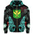 Polynesian Tropic Kanaka Maoli Hibiscus Hawaii Zip Hoodie Turquoise - Polynesian Pride