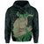 Polynesian Hula Man Helmet Hawaii Hoodie Turquoise - Polynesian Pride
