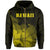 Tropic Hibiscus Seal of Hawaii Zip Hoodie Yellow - Polynesian Pride