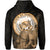 Tropic Hibiscus Seal of Hawaii Zip Hoodie Gold - Polynesian Pride