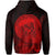 Tropic Hibiscus Seal of Hawaii Zip Hoodie Red - Polynesian Pride
