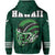 Polynesian Warrior Helmet Football Kanaka Kakau Hawaii Zip Hoodie Green - Polynesian Pride