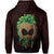 Polynesian Hula Man Helmet Hawaii Hoodie Red - Polynesian Pride