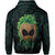 Polynesian Hula Man Helmet Hawaii Hoodie Turquoise - Polynesian Pride