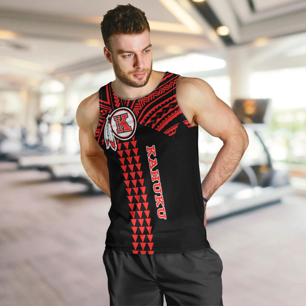 Kahuku Passionate Men Tank Top Hawaii High & Intermediate School LT13 Black - Polynesian Pride