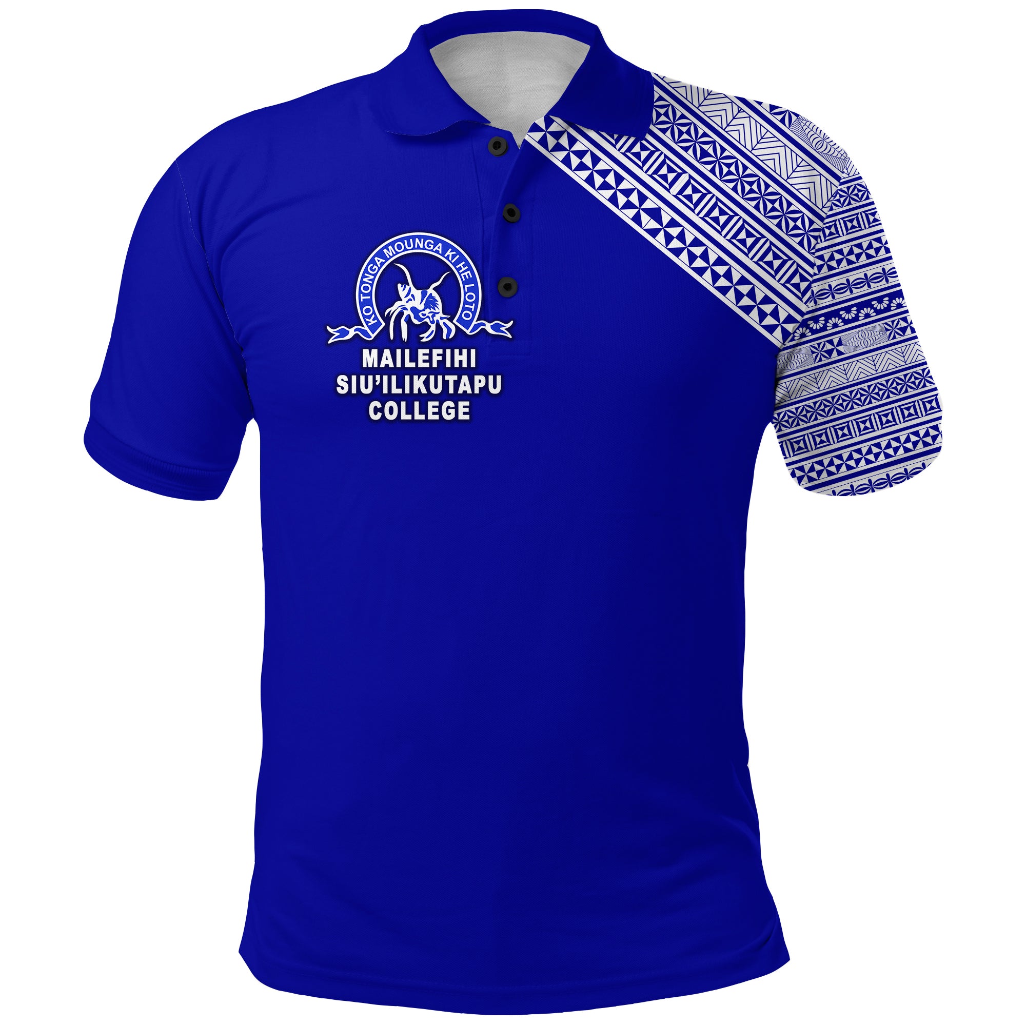 Tonga Mailefihi Siuilikutapu College Polo Shirt Simplify Version LT8 Unisex Blue - Polynesian Pride