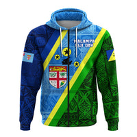 Vanuatu Malampa Fiji Day Zip Hoodie Combine Flag Design LT4 - Polynesian Pride
