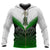 New Zealand Green Rugby Hoodie, Maori Manaia Zip up Hoodie Unisex Green - Polynesian Pride