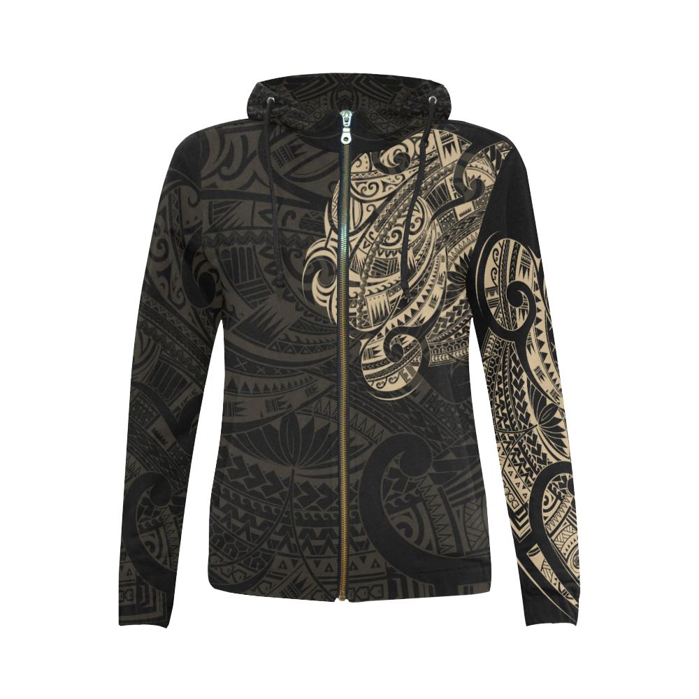Maori Tattoo Hoodie, New Zealand Zip up Hoodie - Polynesian Pride