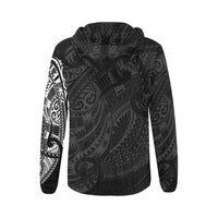 Maori Hoodie, New Zealand Maori Tattoo Zip up Hoodie - Polynesian Pride