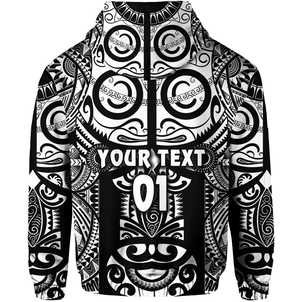 Custom Marquesas Islands Hoodie Marquesan Tattoo Original Style Black LT8 - Polynesian Pride