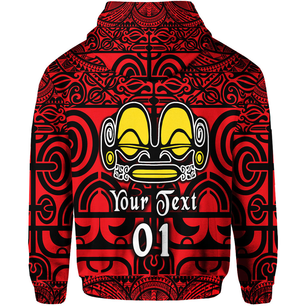 Custom Marquesas Islands Hoodie Marquesan Tattoo Simple Style Red LT8 - Polynesian Pride
