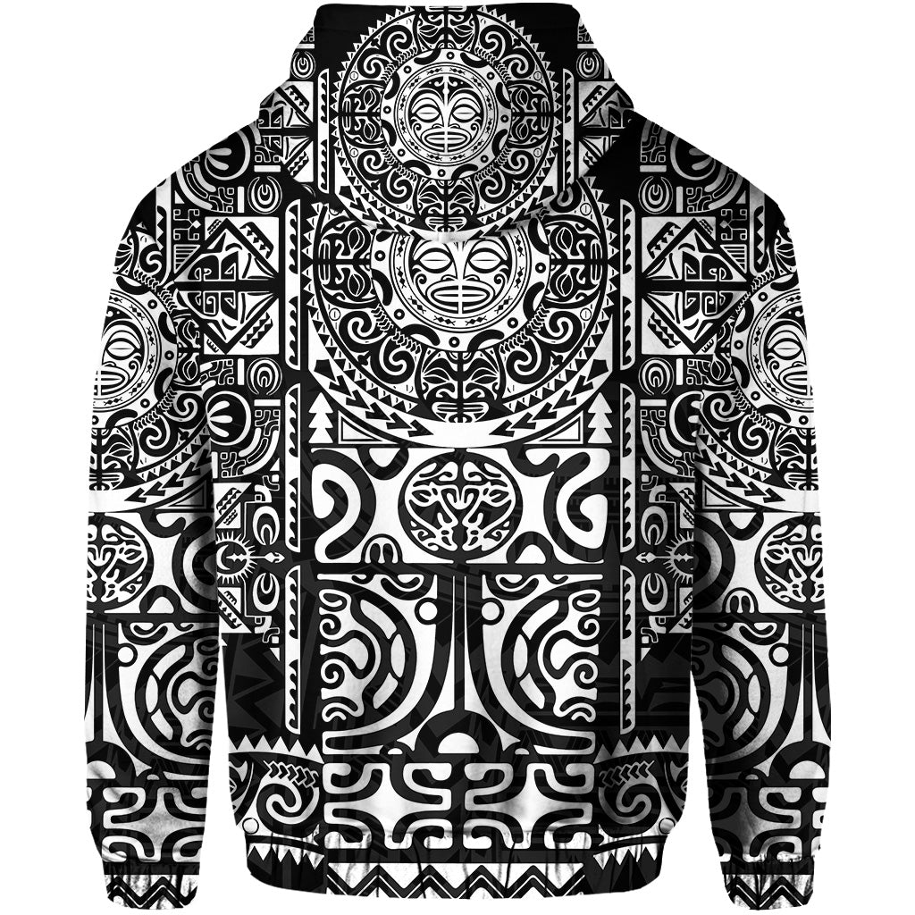 Marquesas Islands Zip Hoodie Marquesan Tattoo Unique Style Black LT8 - Polynesian Pride