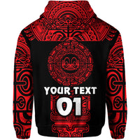 Custom Marquesas Islands Hoodie Marquesan Tattoo Simplified Version Red LT8 - Polynesian Pride