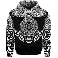 Custom Marquesas Islands Hoodie Marquesan Tattoo Simplified Version Black LT8 - Polynesian Pride