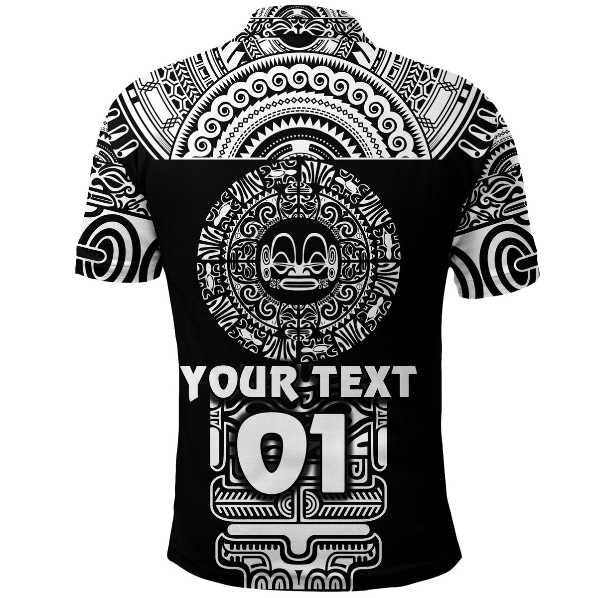 Custom Marquesas Islands Polo Shirt Marquesan Tattoo Simplified Version Black LT8 - Polynesian Pride