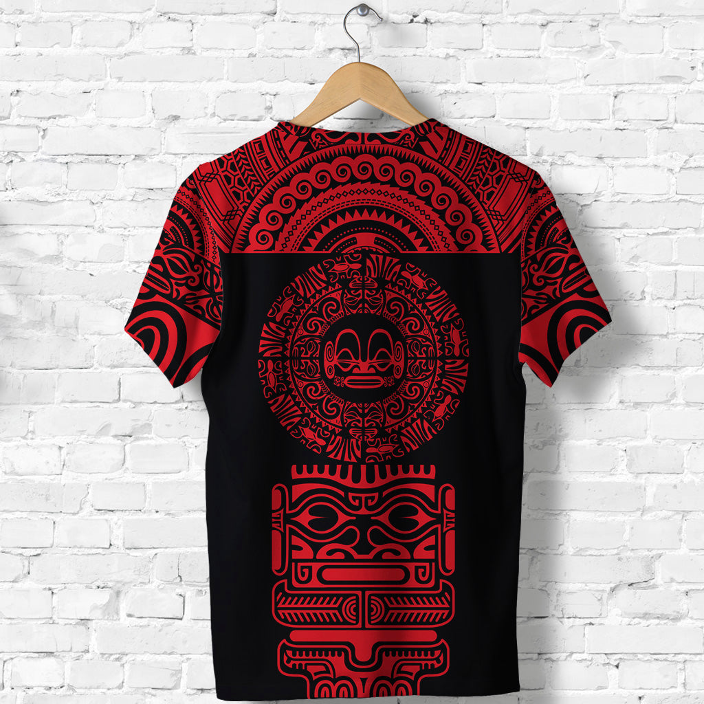 Marquesas Islands T Shirt Marquesan Tattoo Simplified Version Red LT8 - Polynesian Pride