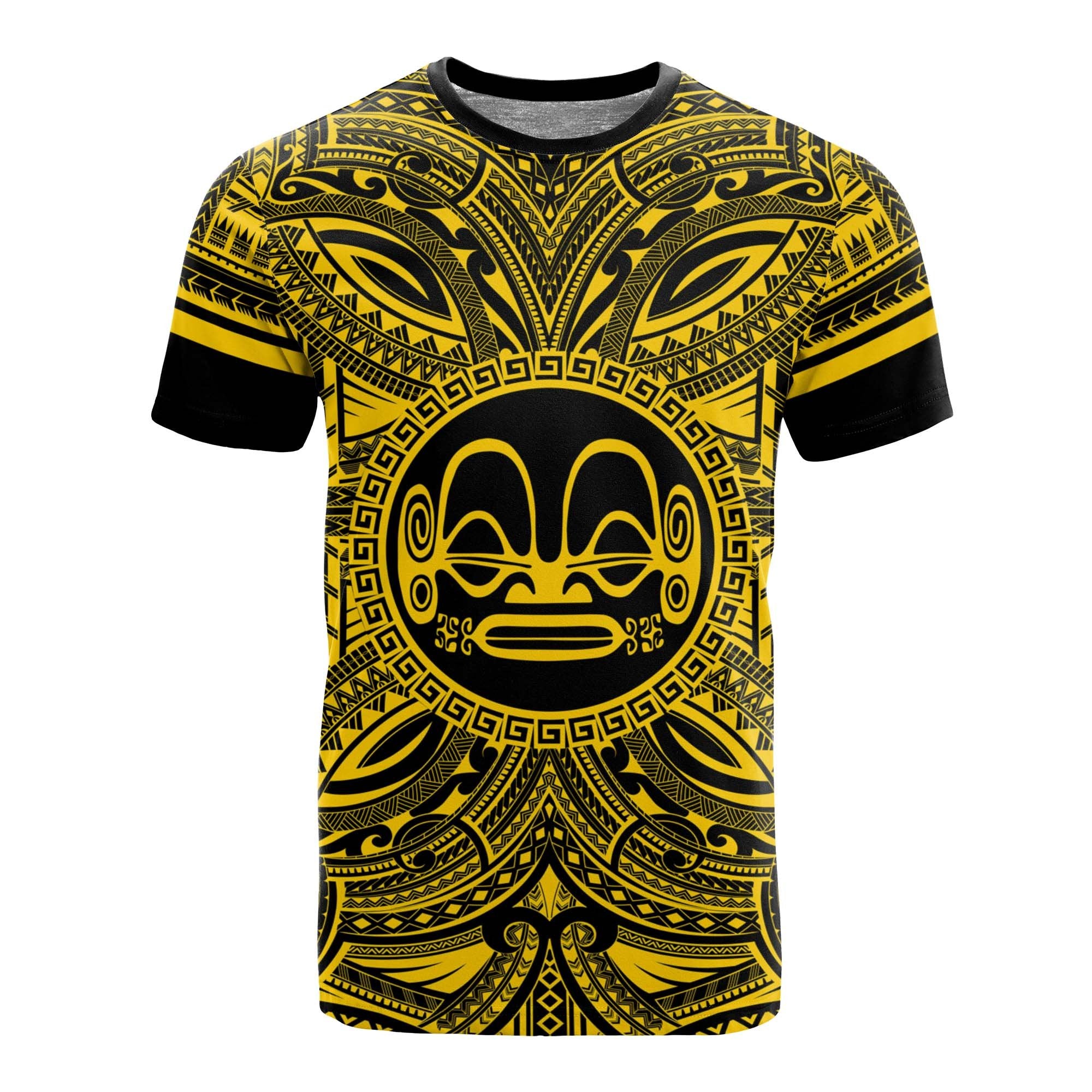 Marquesas Islands All T Shirt Marquesas Islands Coat Of Arms Polynesian Gold Black Unisex Gold - Polynesian Pride