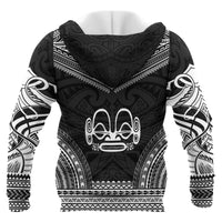Marquesas Islands Polynesian Chief Custom Zip up Hoodie Black Version Unisex Black - Polynesian Pride