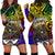 Marshall Islands Custom Personalised Hoodie Dress - Rainbow Polynesian Pattern Crest Rainbow - Polynesian Pride