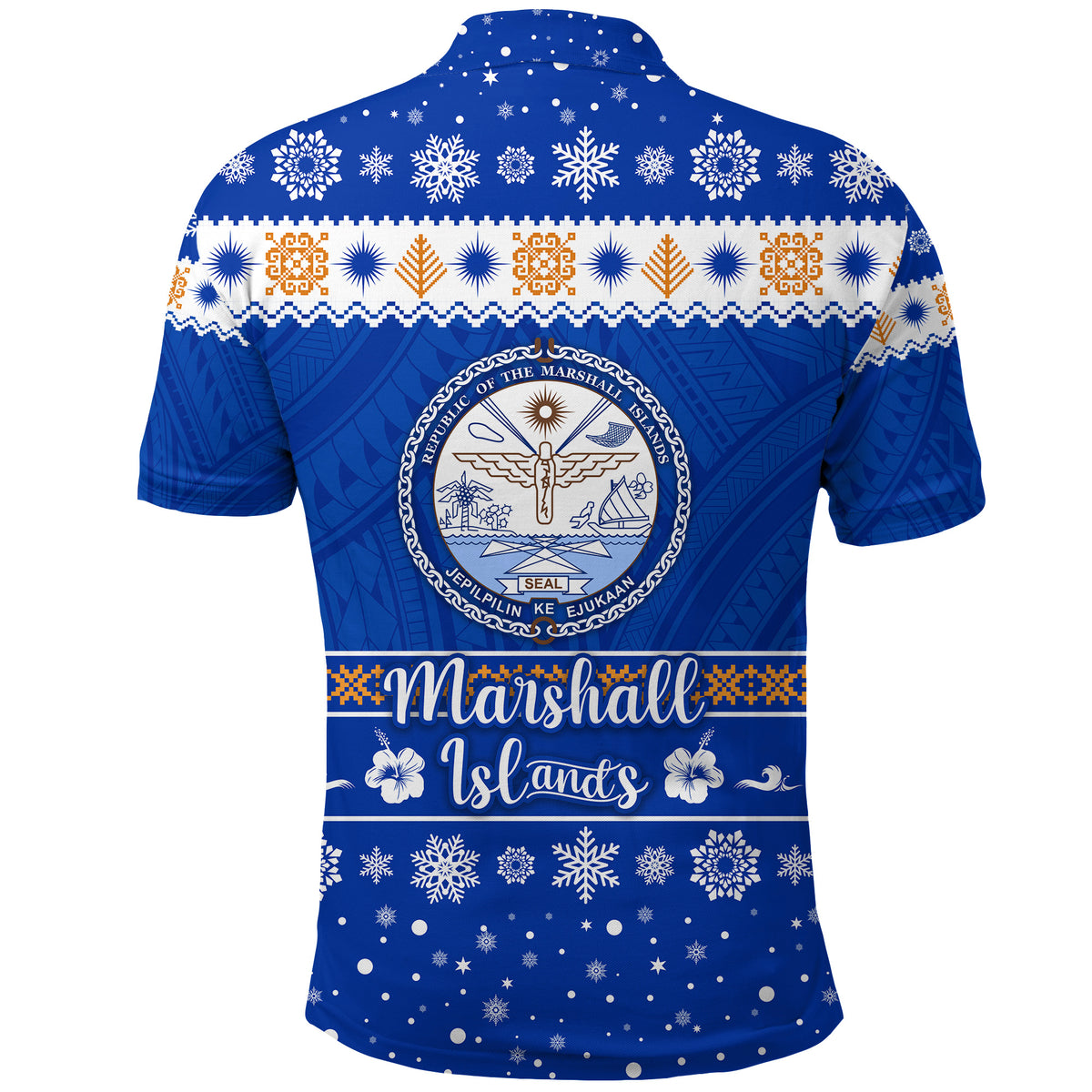 Marshall Islands Christmas Polo Shirt Simple Style LT8 - Polynesian Pride