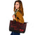 Marshall Islands Leather Tote - Red Color Cross Style Black - Polynesian Pride