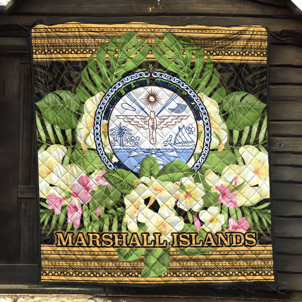 Marshall Islands Premium Quilt - Polynesian Gold Patterns Collection - Polynesian Pride