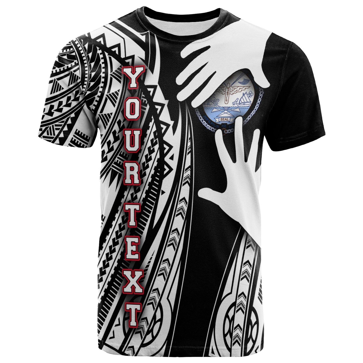 Marshall Islands Custom Personalized T Shirt Touch My Heart Unisex Black - Polynesian Pride