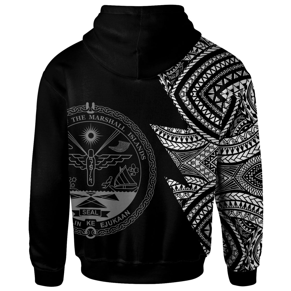 Marshall Islands Custom Personalized Hoodie Flash Style White - Polynesian Pride