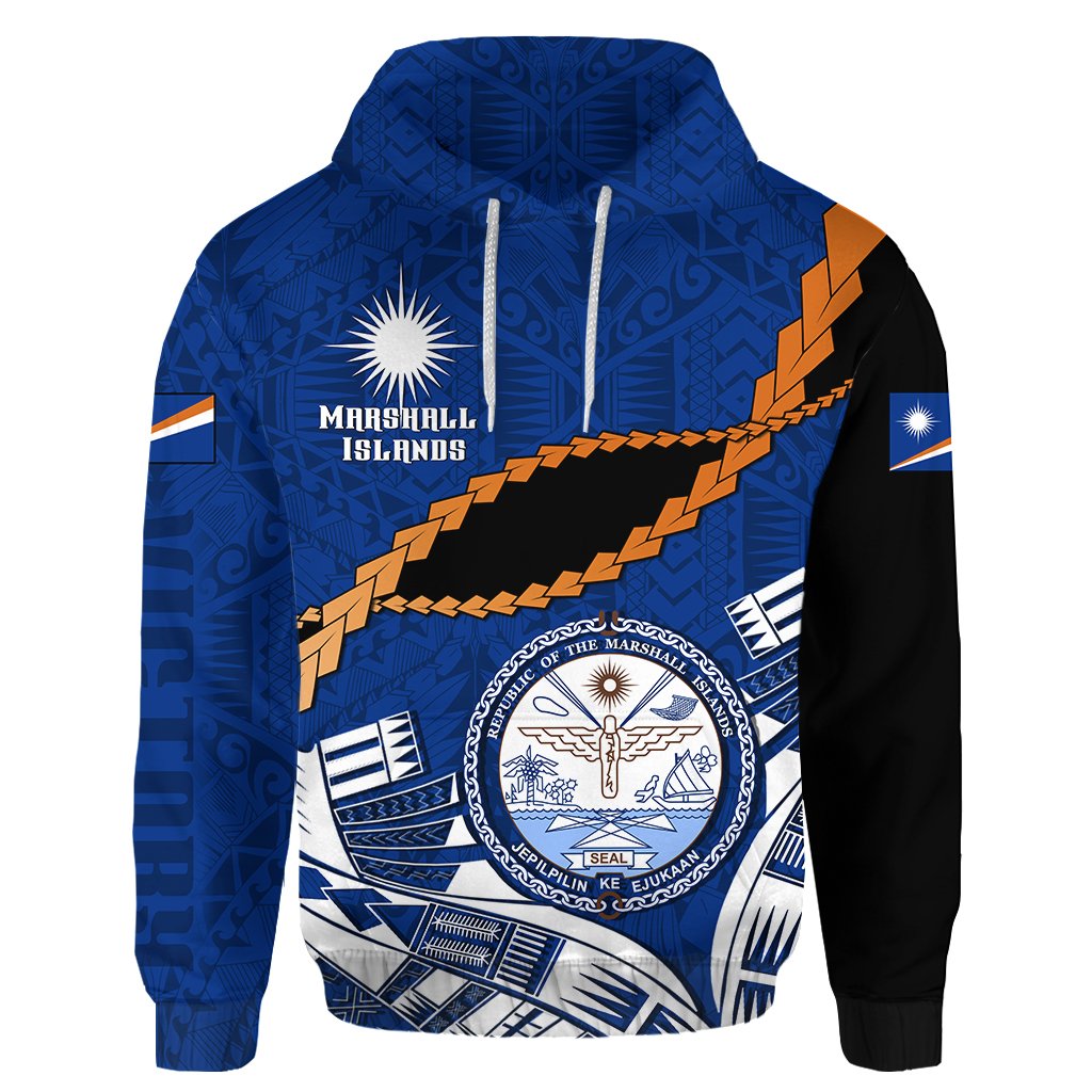 Marshall Islands Victory Rugby Hoodie Unisex Blue - Polynesian Pride