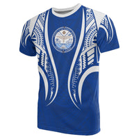Marshall Islands T Shirt Marshall Islands Seal Polynesian Stylized Unisex Blue - Polynesian Pride