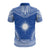 Marshall Islands Custom Polo Shirt Marshall Islands Flag Polynesian Chief Tattoo Blue Version - Polynesian Pride