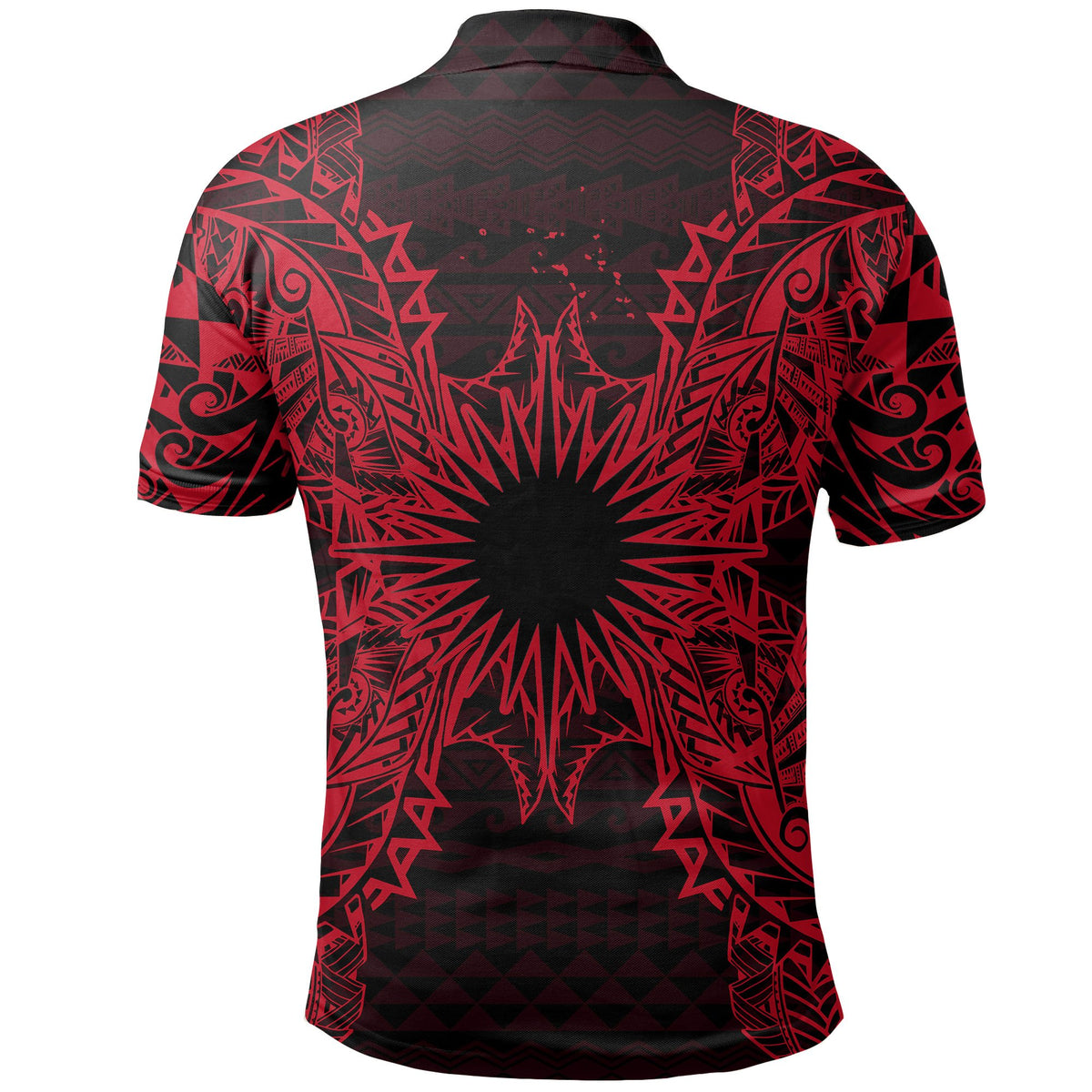Marshall Islands Polo Shirt Marshall Islands Flag Map Polynesian Tattoo Red - Polynesian Pride