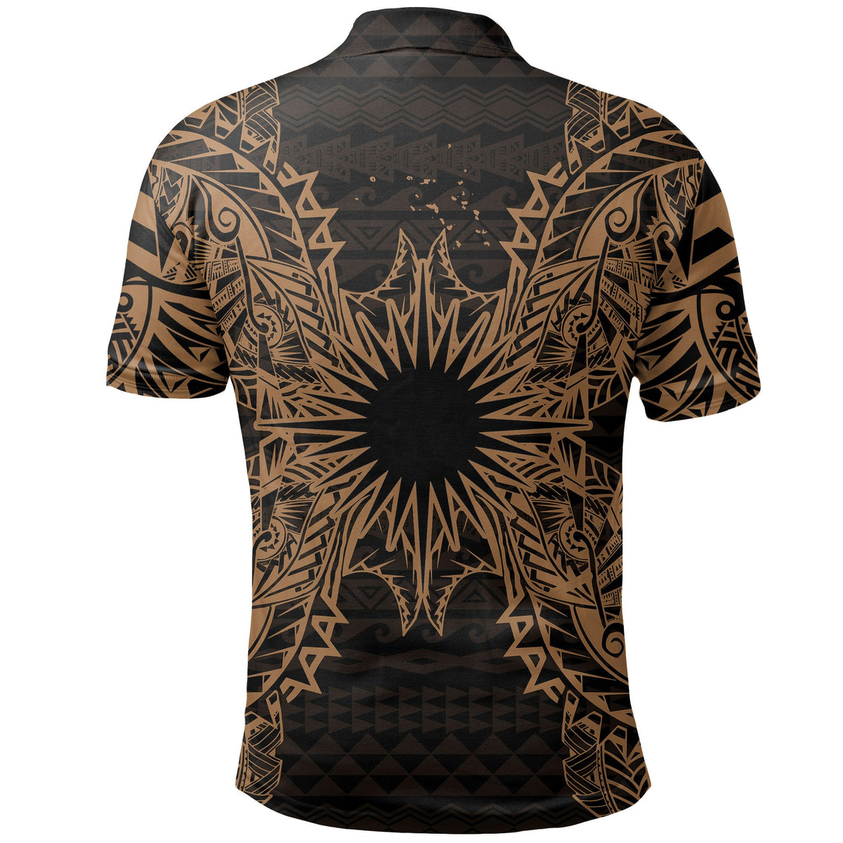 Marshall Islands Polo Shirt Marshall Islands Flag Map Polynesian Tattoo Gold - Polynesian Pride