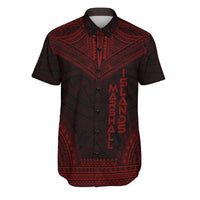 Marshall Islands Polynesian Chief Shirt - Red Version Men Red - Polynesian Pride