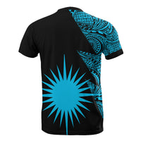 Marshall Islands T Shirt Polynesian Pattern Neon Flash Style - Polynesian Pride