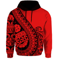Polynesian Masi Kesa No2 Red Style Hoodie LT9 Red - Polynesian Pride