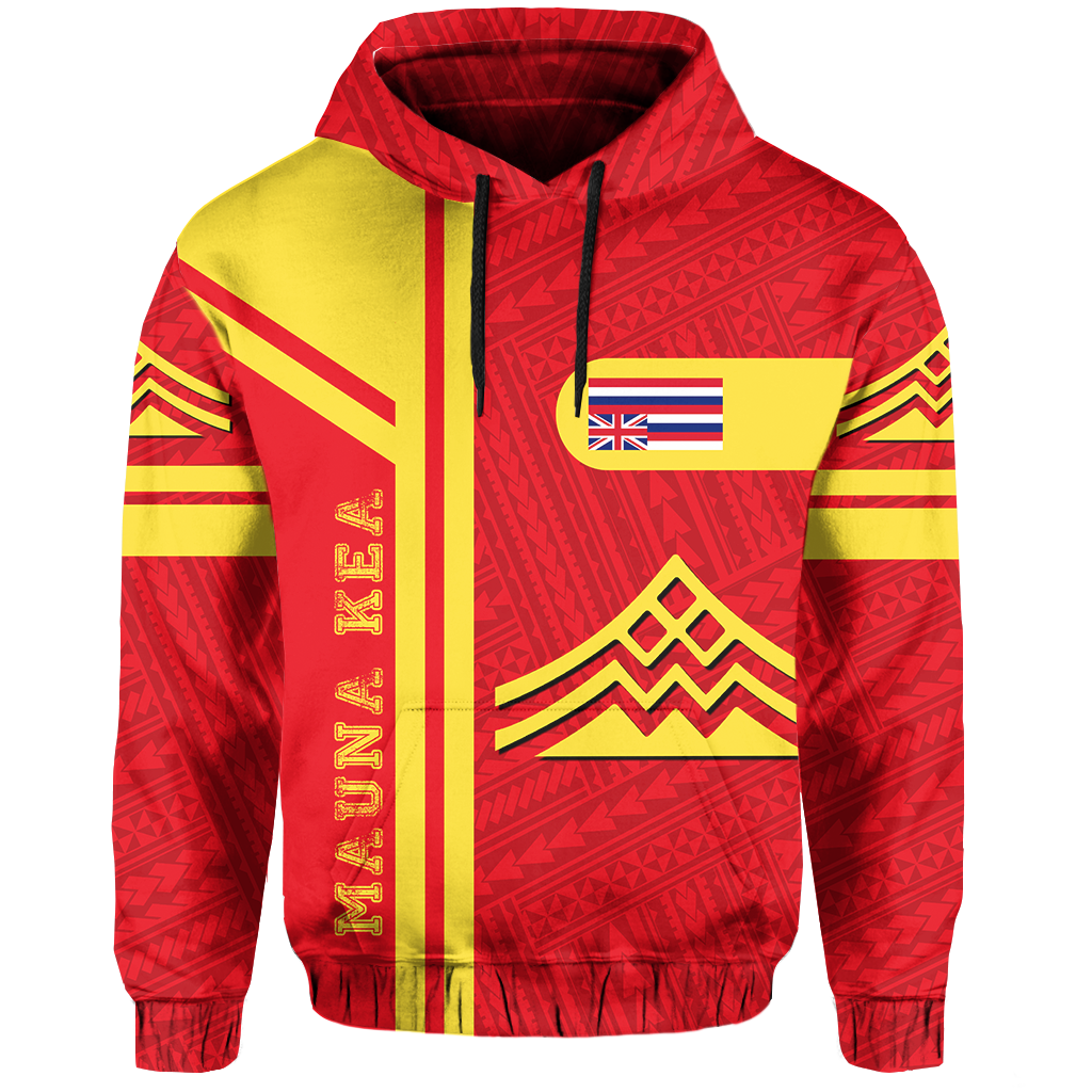 Hawaiian Polynesian Mauna Kea Protest Hoodie Morale Style Unisex Red - Polynesian Pride