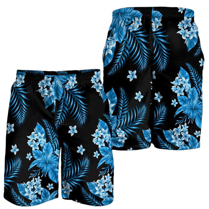 Hawaii Summer Colorful Men Shorts Light Blue LT6 Blue - Polynesian Pride