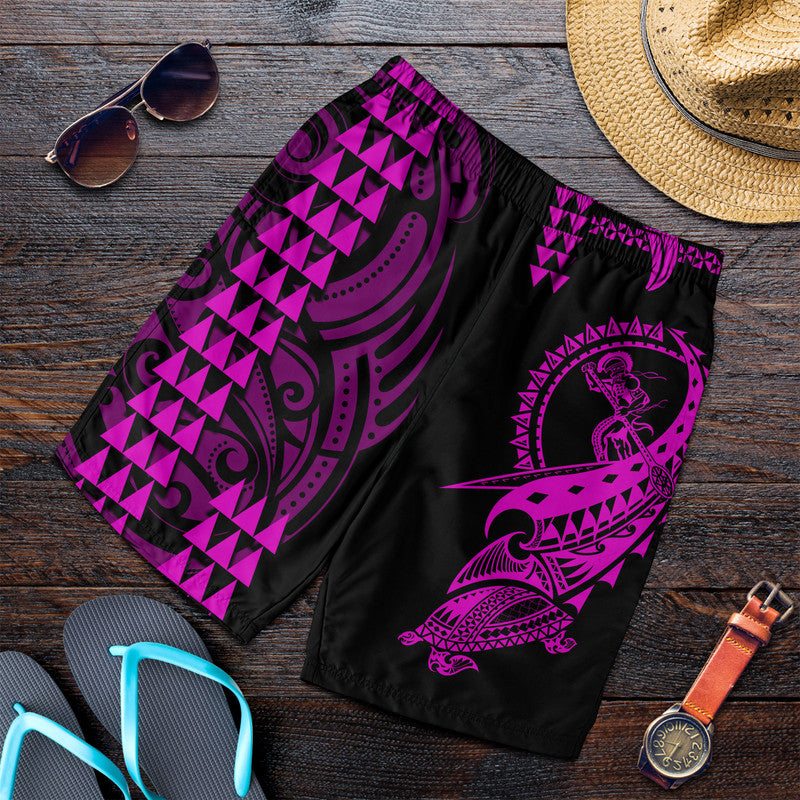 hawaii-polynesian-warrior-kakau-men-shorts-purple