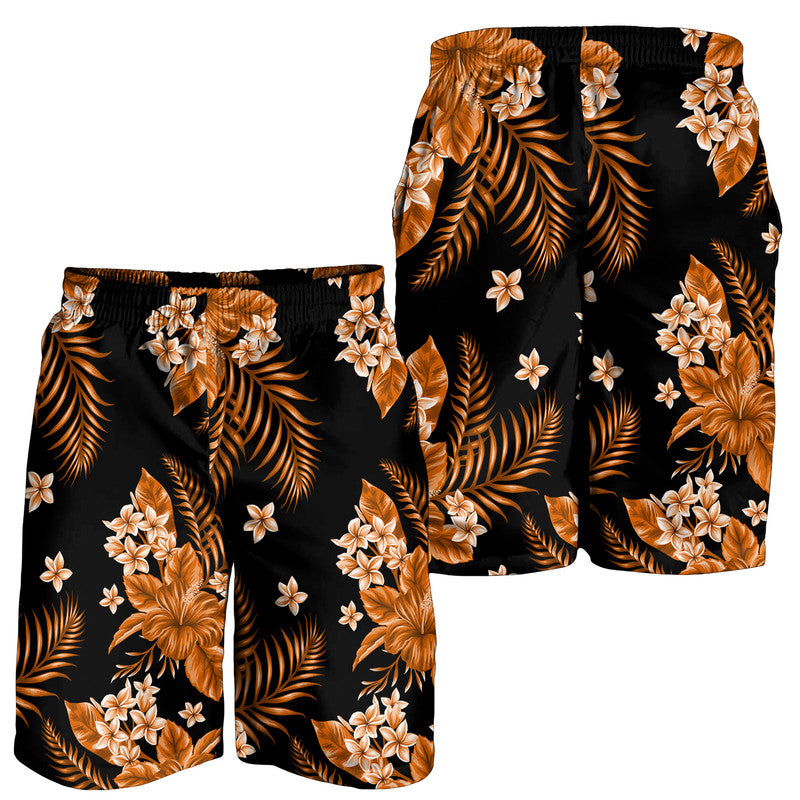 Hawaii Summer Colorful Men Shorts Orange LT6 Orange - Polynesian Pride