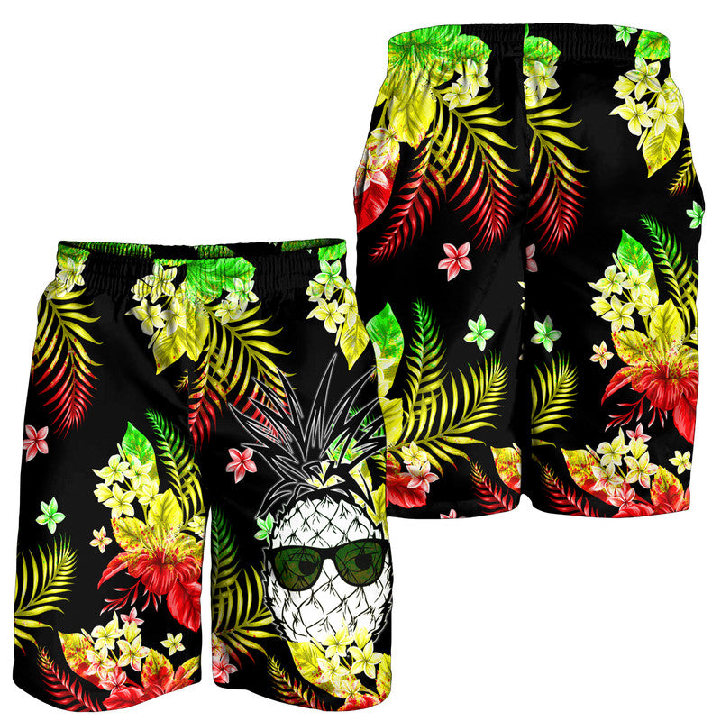 Hawaii Summer Colorful Pineapple Men Shorts Reggage LT6 Reggage - Polynesian Pride