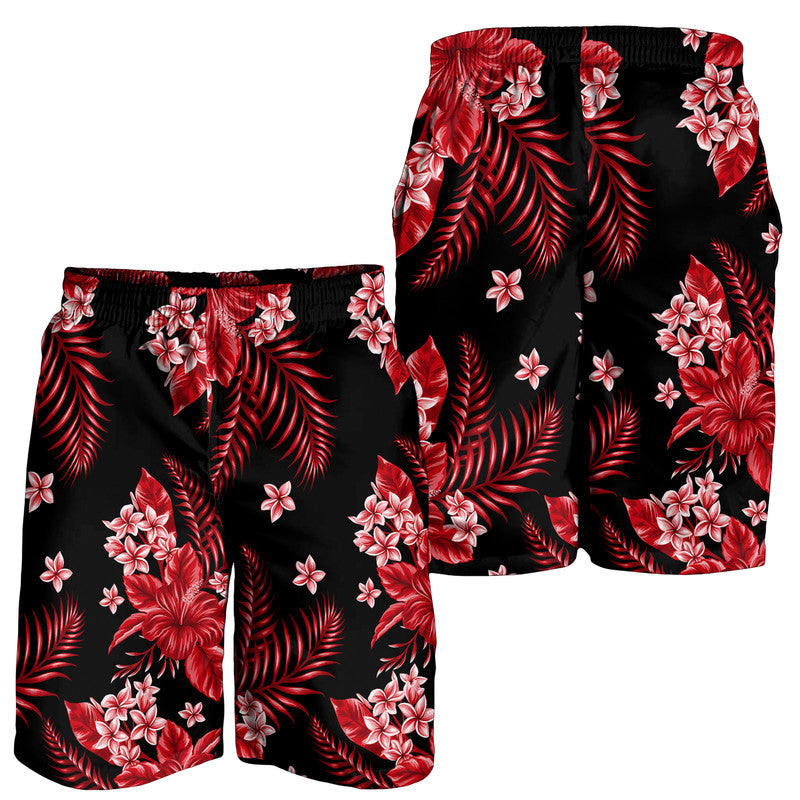 Hawaii Summer Colorful Men Shorts Red LT6 Red - Polynesian Pride