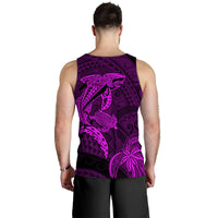 Hawaii Men Tank Top Shark and Turtle Mix Kakau Purple LT9 - Polynesian Pride