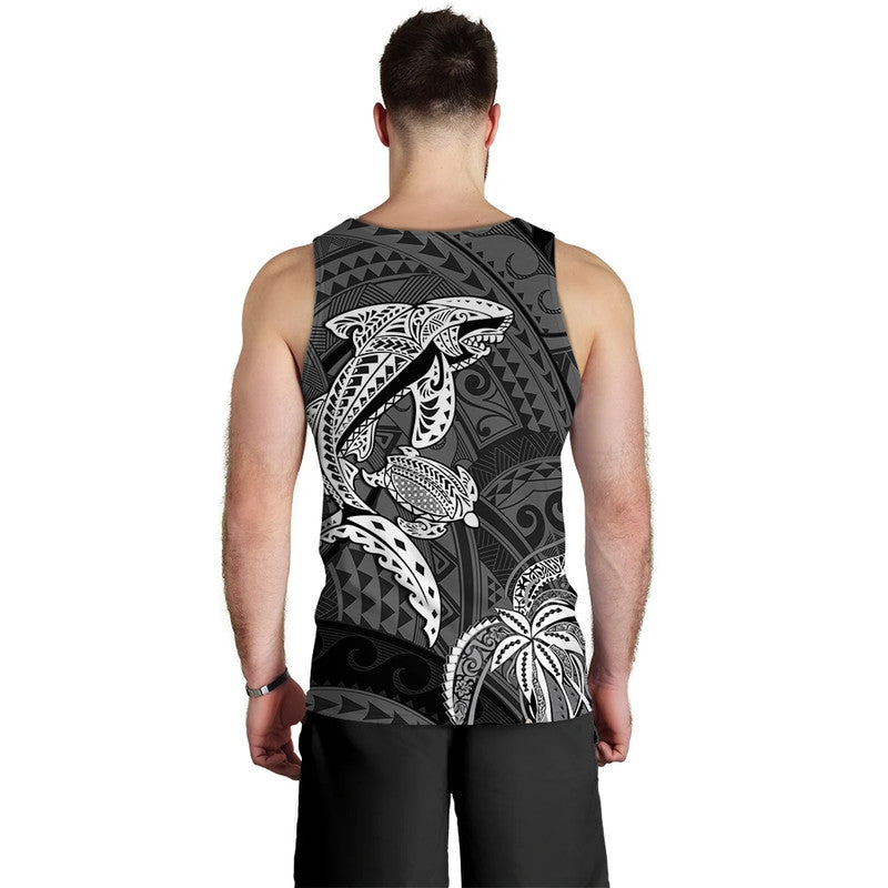 (Custom Personalised) Hawaii Men Tank Top Shark and Turtle Mix Kakau LT9 - Polynesian Pride