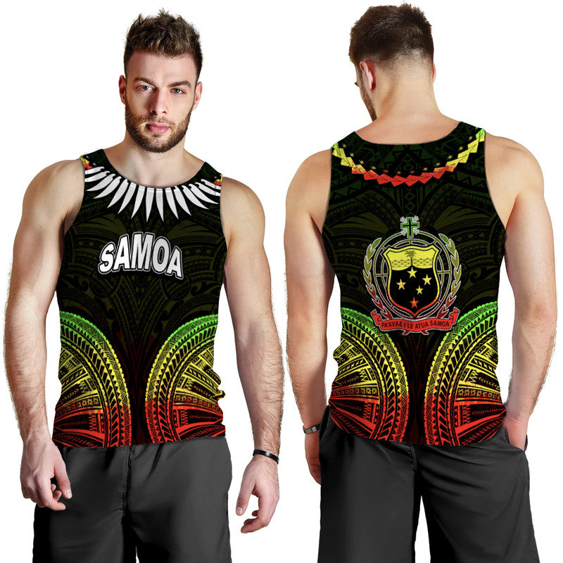 Samoa Ula Nifo Tribal Men Tank Top Reggage Style LT6 - Polynesian Pride